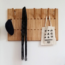 Wall shelf decoration wall hanging bedroom creative wooden bar clothes hanging modern simple living room decoration coat rack hook