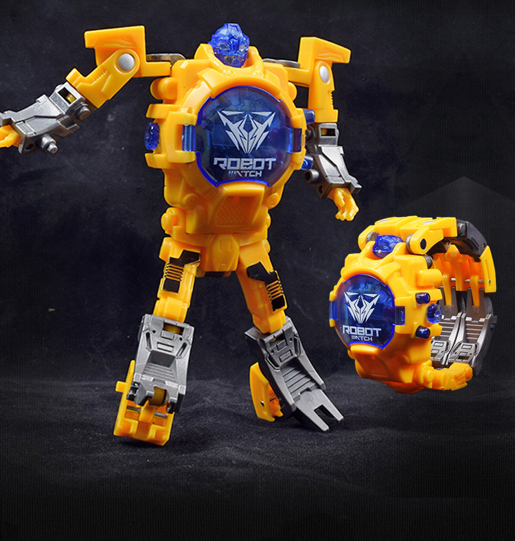 儿童变形电子手表金刚玩具学生变形手机多功能变身机器人手表男生