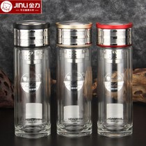 Gold Force Double Layer Thickened Water Crystal Cup Lovers High Boron Silicon Glass Water Cup Flowers Tea Cup Gift 180ML Mini Mug