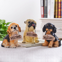 Labrador simulation dog ornaments Famous dog decoration Dog home decoration Living room study Resin crafts