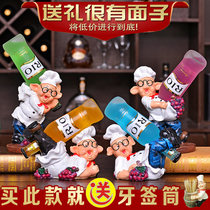 Wine cabinet Wine rack Home decoration decoration Living room craft home decoration Creative wedding gift Modern European style