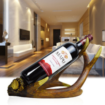Simple American restaurant personality Antler red wine rack ornaments Creative wine bottle rack Home decoration model room decoration