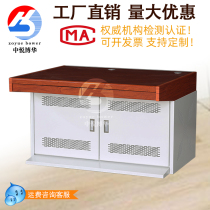 Wooden monitoring console Double console Wooden command center console Dispatcher Audio console
