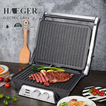 Home Automatic Barbecue Steak Machine Multi-function Panini Machine Double-sided Heating Steak Hamburg Barber Artificial