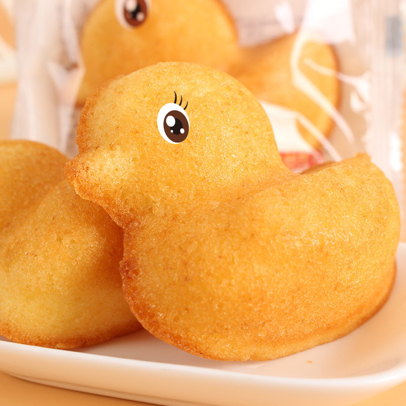 三只果小黄鸭蛋糕整箱面包儿童食品零食零食营养糕点早餐代餐