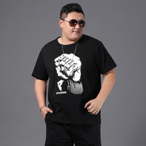 In summer new fat man with a short sleeve T - shirt adds a large number of loose and pure cotton weight weight 200 kg 5xl