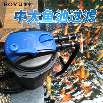 Boyu fish pond filter Koi pond indoor and outdoor pond filter bucket external pool water circulation purification system