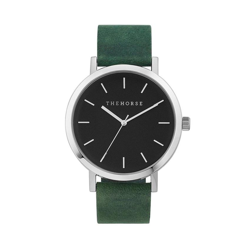 the horse简约三指针绿带腕表