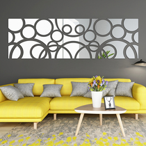 Acrylic Mirror Wall Sticker 3d Solid Living Room Genguan Corridor Aisle Mirror Decorated Self-Glued Background Wall Mirror Sticker