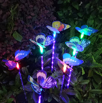 Solar Outdoor Lamp Waterproof Butterfly Patio Garden arrangement Top floor Balcony Decorated Landscaped Lawn with colorful lanterns