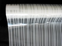 Striped art glass decoration with film clip film glass office mobile door glass partition decoration