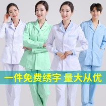 White coat long sleeve doctor suit split suit suit collar tattoo dress female doctor pink cotton dental nurse suit