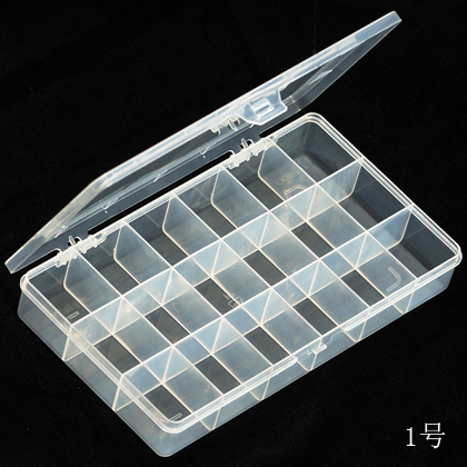 小格子塑料盒子长方形固定格收纳盒有带盖杂物收纳电子零件整理盒