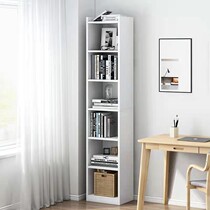 ins wind narrow slit bookshelves shelve book cabinet display shelf floor easy leaning wall living room trapezoidal flower shelf multilayer frame