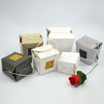 Disposable Meal Kit Kraft Paper Hand Printable Creative Meat Pine Salad Bread Box Paper Fried Rice Packing Home