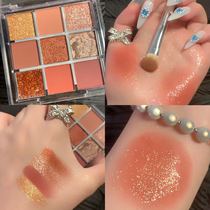 ins superfire 2021 new super 9-color eye shadow pan sparkling pearls earth color crisp fragrant rice cocoa eye shadow net red