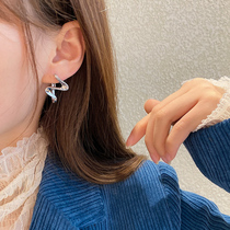 Silver Lightning Earrings Personality Design Sense Metal Earrings 2021 New Tide earrings Korea East Gate Earrings