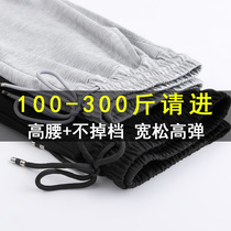 Large size women's pants summer thin money fat mm200 pounds elastic loose nine points plus fat and sports leisure children