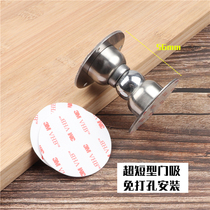 Stainless steel low short door suction hole-free strong magnetic 304 stainless steel door top ultra-short type installation-free door suction wall suction