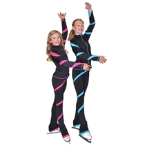 Childrens figure skating suit training suit ice hockey suit suit girl costume adult performance pants skating ball plus Velvet