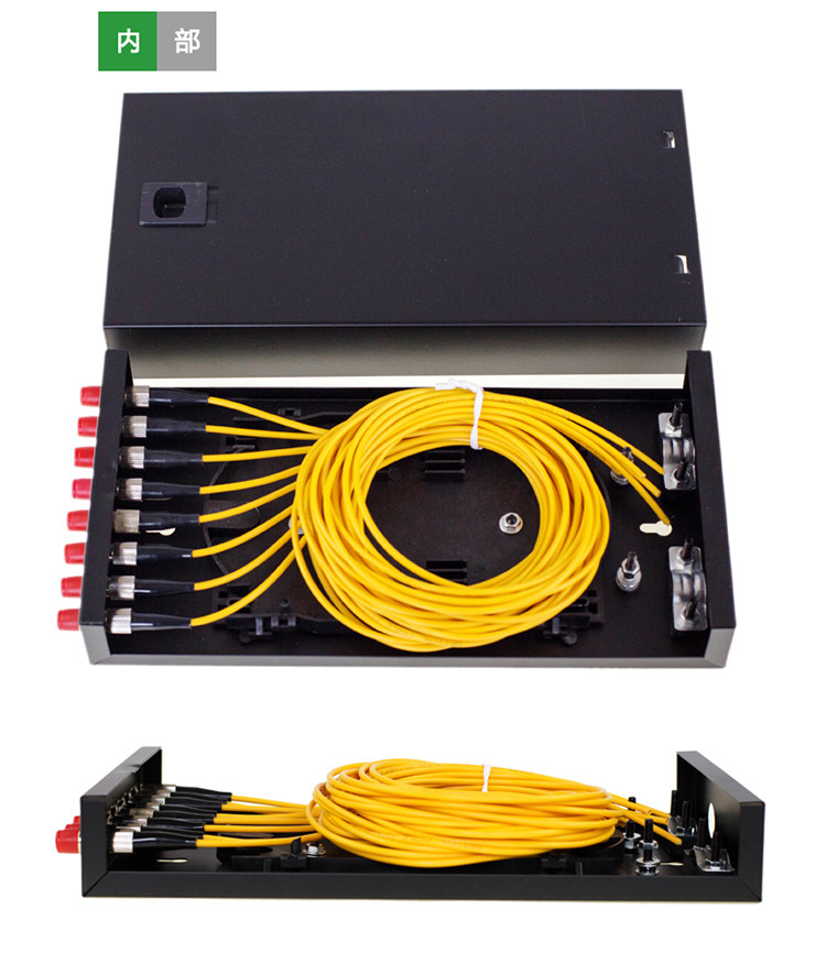 光纤终端盒8口8芯光钎接线盒光纤盒fc/st圆口光缆熔接接续盒满配