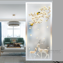 Nordic living room home screen entrance translucent art glass modern minimalist bedroom partition background wall fortune deer