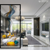 Modern and simple mobile glass screen partition Living room decoration Bedroom occlusion home entrance porch Light luxury Nordic
