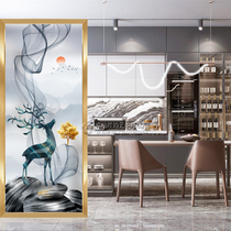 Modern minimalist glass screen partition living room decoration Bedroom occlusion household entry Xuanguang folding screen light luxury light transmission