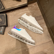 (sheii Su Yinyin) Want to buy a pair of new casual sports transparent bottom Su Yinyin McQueen white shoes