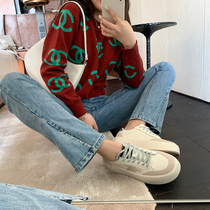 (sheii Su Yinyin) to the little girl ~ increased thick-soled leather casual small dirty shoes womens shoes small white shoes