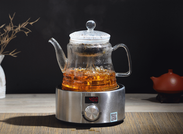 全玻璃蒸茶壶黑茶普洱蒸茶器泡茶养生煮茶器玻璃壶玻璃茶具包邮