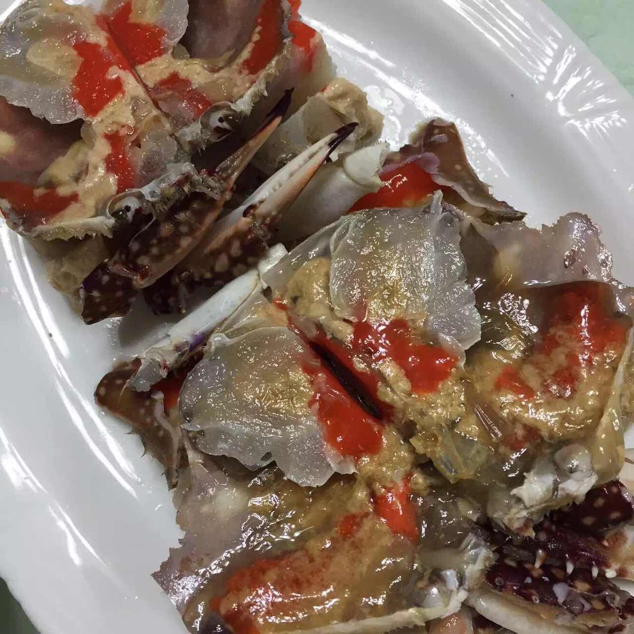 红膏呛蟹咸蟹炝蟹醉蟹宁波象山特产海鲜咸梭子蟹腌蟹股两只半斤_7折