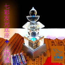 Buddhist supplies crystal stupa seven-color luminous base knot pagoda Treasure Pagoda