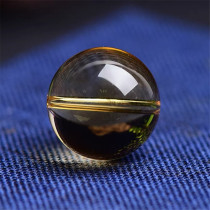 Pure natural collection grade citrine scattered beads round beads Brazil full net body single bead multi treasure hand string Star Moon Bodhi accessories