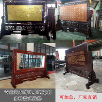 Solid wood screen custom partition custom wooden dining room living room bedroom Chinese hollow window grille log color retro