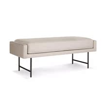 Nordic light luxury shoe stool cloth metal bedroom bed tail stool simple bench shopping mall model Room reception long bench