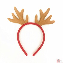 Mingwei Christmas headband flannel Brown small antlers red headband Christmas children adult universal headband