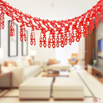 Creative wedding supplies Red 3 meters oil plastic paper pull happy wedding decoration happy word flower Spring Festival New Year flower Flower