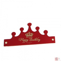 New folding childrens adult crown birthday hat new festive high-end gold card paper cap birthday cake hat