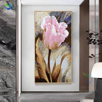Tulip fan bathroom tile glass mosaic tile background wall art mural porch painting toilet wall stickers