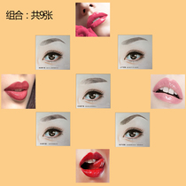 Eyebrow eye and lip decoration painting Korean semi-permanent hanging painting Pattern embroidery Photo wall micro plastic mural sketch Eyebrow propaganda painting
