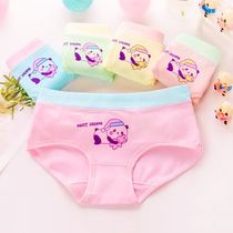 (factory direct sales)Childrens pure cotton underwear girls boxer baby middle and large childrens triangle little girl briefs