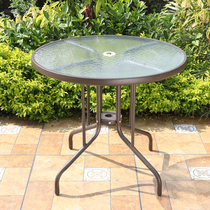 Table Outdoor Café Courtyard Casual Rattan outdoor iron Art open-air casual dining table balcony table and chairs small tea table