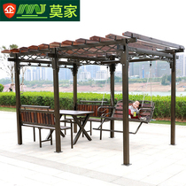 Mojia Outdoor Autumn Thousands Embalming Wooden House Decarbonated Solid Wood Courtyard Climbing Vines frame Grape Racks Balcony Wooden pavilies pavilies