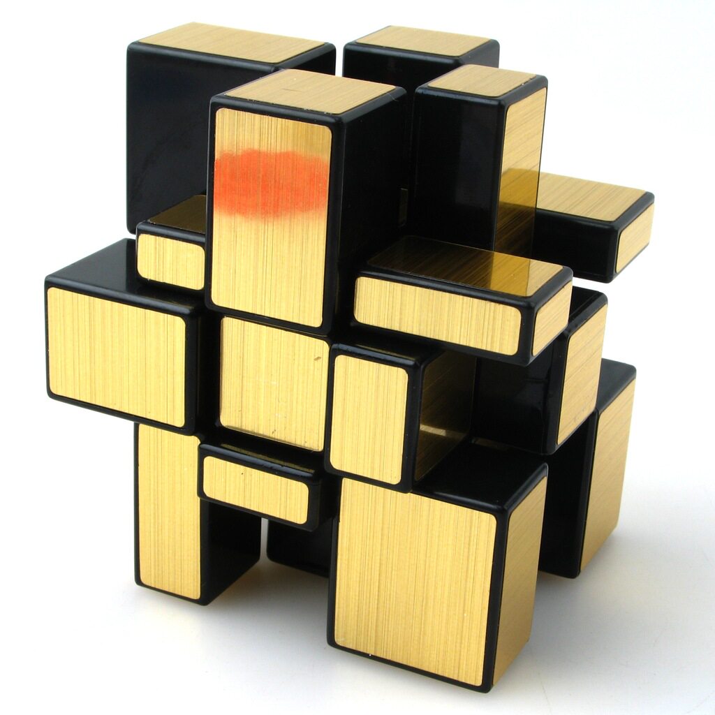 圣手镜面魔方三阶魔方3阶魔方 拉丝镜面银色专业比赛润滑益智玩具