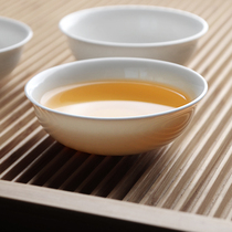 Bone China Kung Fu small teacup Ceramic tea cup Tea bowl Household single tea cup Master cup White porcelain teacup Tea set