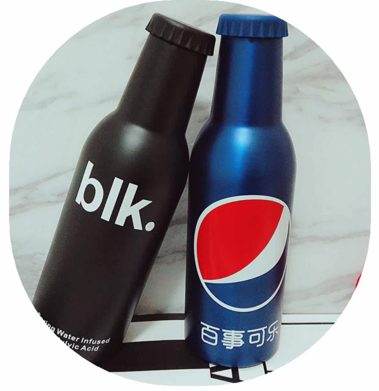 创意不锈钢保温杯百事可乐易拉罐便携水杯子男女学生情侣个性水杯_7折