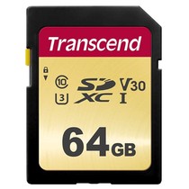 Transcend Transcend 500S 64G SD Card U3 HD SLR Camera Memory Card Memory Card MLC Flash Memory