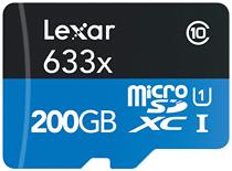 Lexar Lexar 200G TF card 633x 95m s memory card C10 mobile phone memory card microSD card