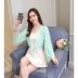 Mùa hè 2018 áo sơ mi voan nhỏ khăn choàng áo khoác ngắn mùa hè của phụ nữ áo cardigan ngắn đi biển quần áo chống nắng quần áo phụ nữ mùa hè mỏng cộng với kích thước - Áo sơ mi chiffon ren